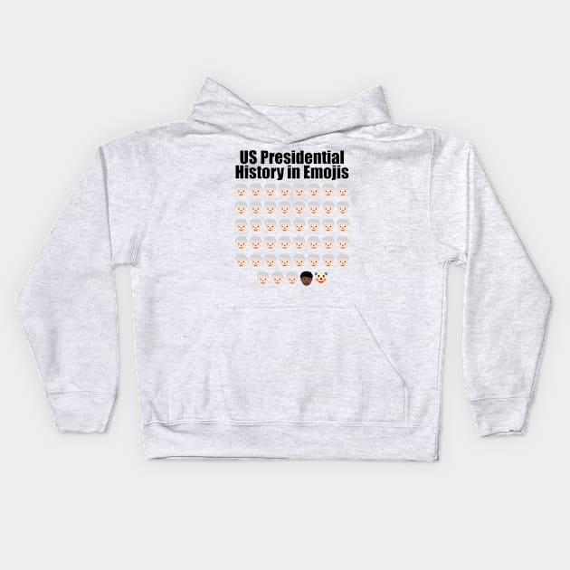 US Presidential History in Emojis Kids Hoodie by tshirtsunleashed